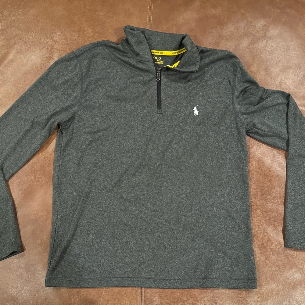 Polo Ralph Lauren Performance Gray Quarter-Zip Pullover